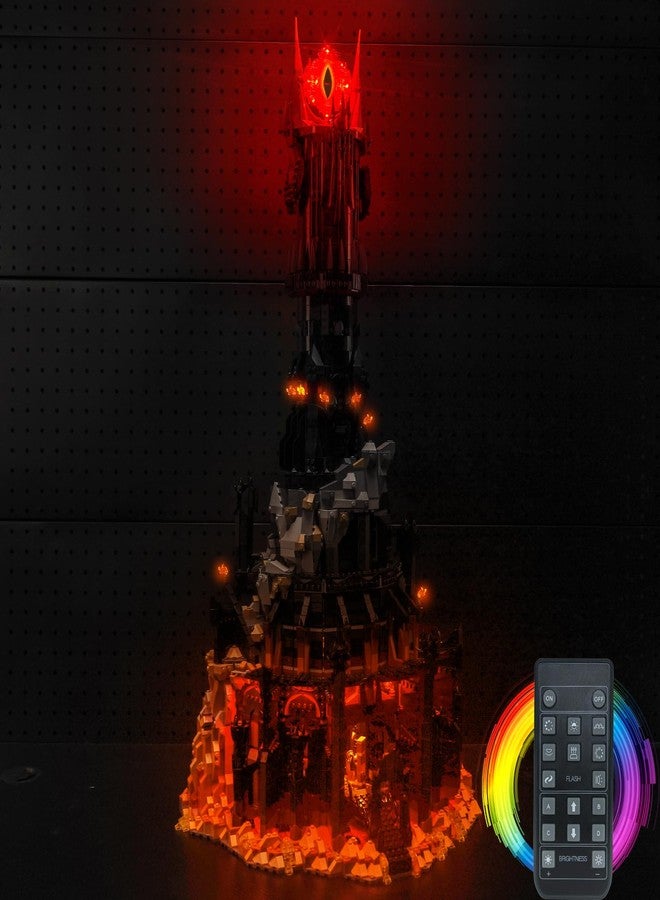 BrickBling LED Light Compatible with Lego Barad-dur Building Compatible with Lego 10333-No Bricks (RC Version Light) - Image 1